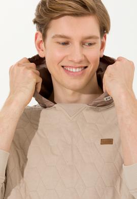 Erkek Taş Kapüşonlu Sweatshirt - 50253469025