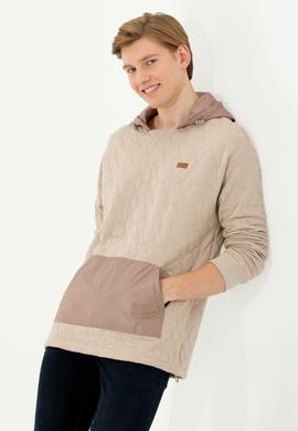 Erkek Taş Kapüşonlu Sweatshirt - 50253469025