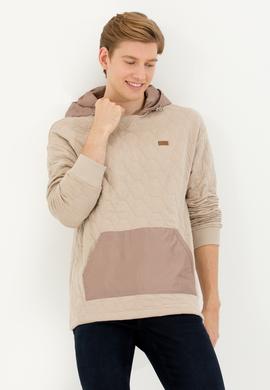 Erkek Taş Kapüşonlu Sweatshirt - 50253469025
