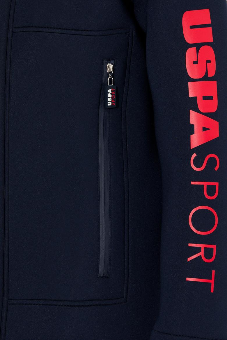 Erkek Lacivert Kapüşonlu Örme Hırka - 50253822004