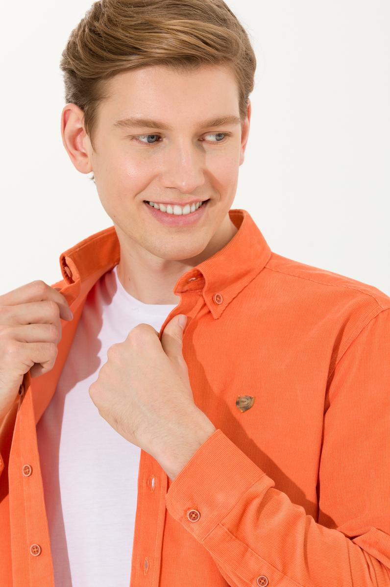 Erkek Kiremit Uzun Kollu Gömlek