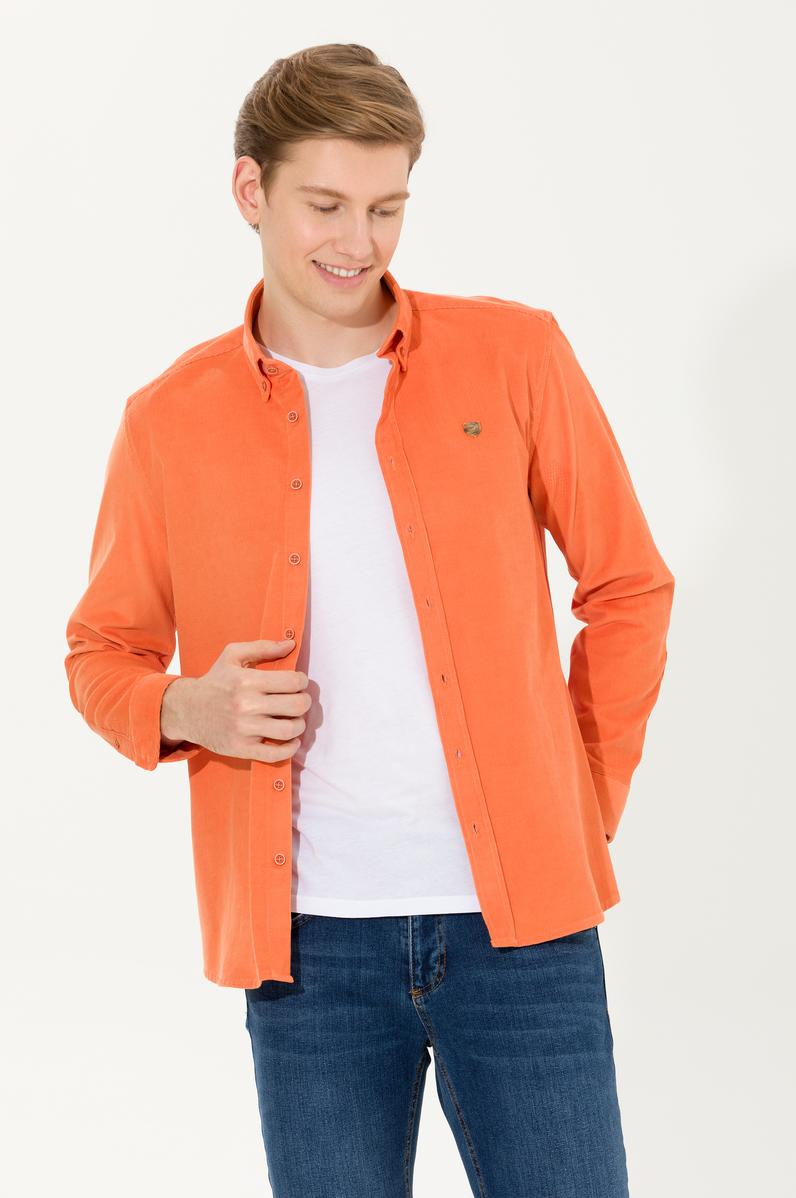 Erkek Kiremit Uzun Kollu Gömlek