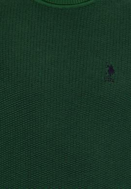 Erkek Yeşil Balıkçı Yaka Triko Kazak - 50252217027