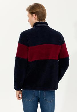 Erkek Lacivert Dik Yaka Sweatshirt - 50253782027