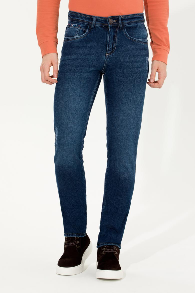 Erkek Koyu Mavi Jean Pantolon - 50256701052