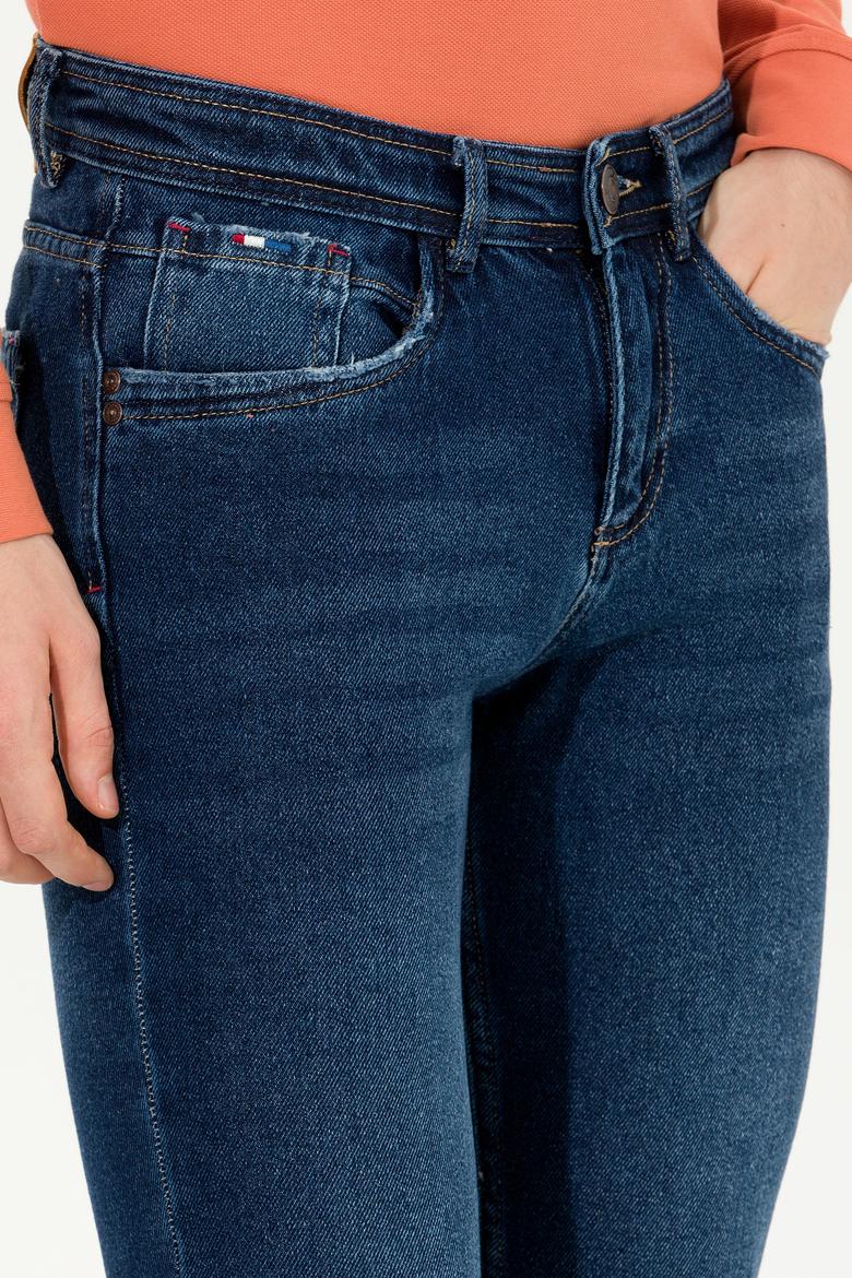 Erkek Koyu Mavi Jean Pantolon - 50256701052