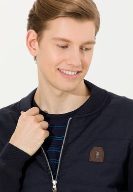 Erkek Lacivert Triko Hırka - 50253776006