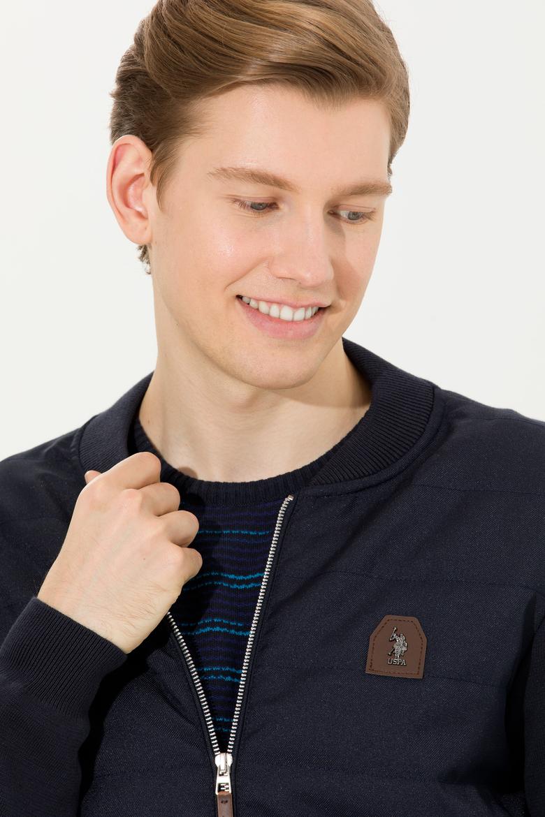 Erkek Lacivert Triko Hırka - 50253776006