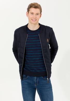 Erkek Lacivert Triko Hırka - 50253776006