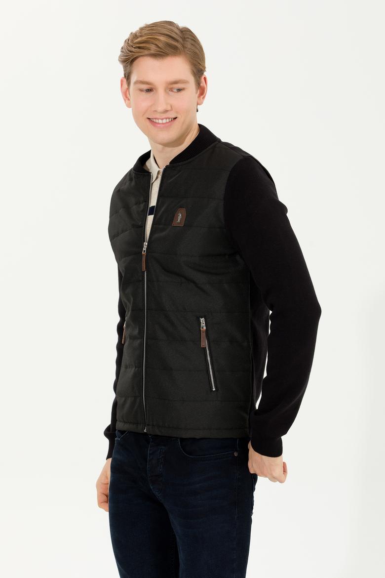 Erkek Siyah Triko Hırka - 50253776016