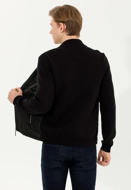 Erkek Siyah Triko Hırka - 50253776016