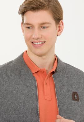 Erkek Gri Melanj Triko Hırka - 50253776026