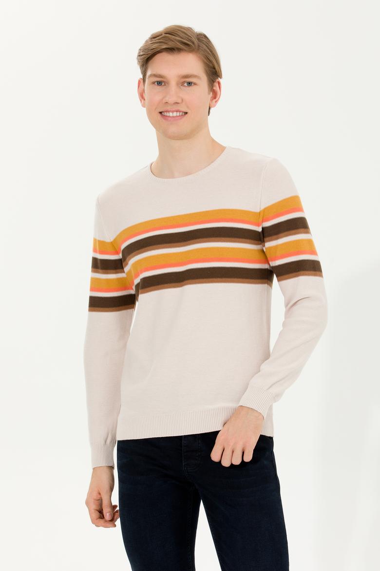 Erkek Krem Melanj Kazak - 50256184002