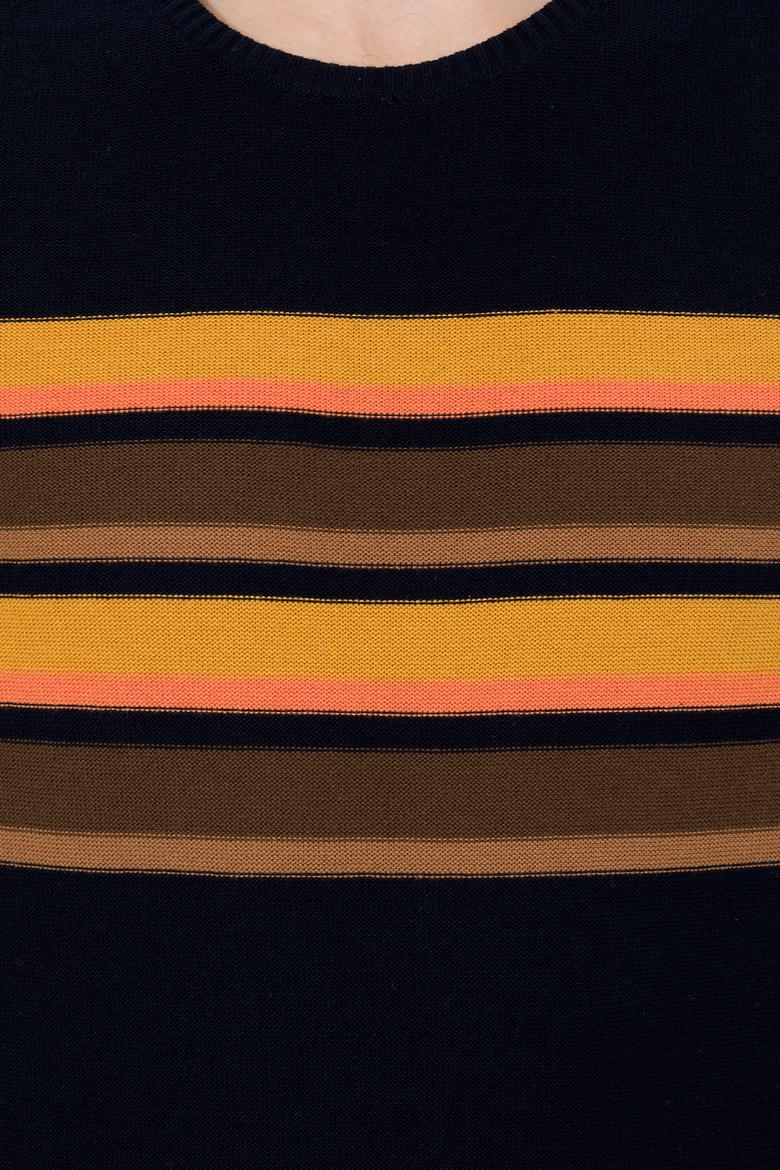 Erkek Lacivert Bisiklet Yaka Triko Kazak - 50256184012