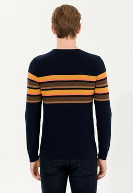 Erkek Lacivert Bisiklet Yaka Triko Kazak - 50256184012