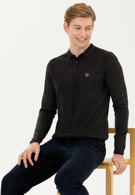 Erkek Antrasit Melanj Triko Kazak - 50256197002