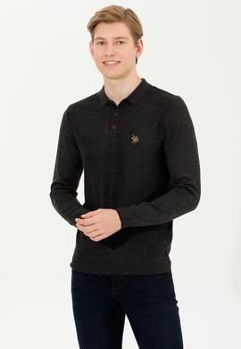 Erkek Antrasit Melanj Triko Kazak - 50256197002