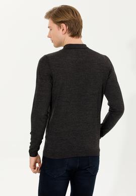 Erkek Antrasit Melanj Triko Kazak - 50256197002