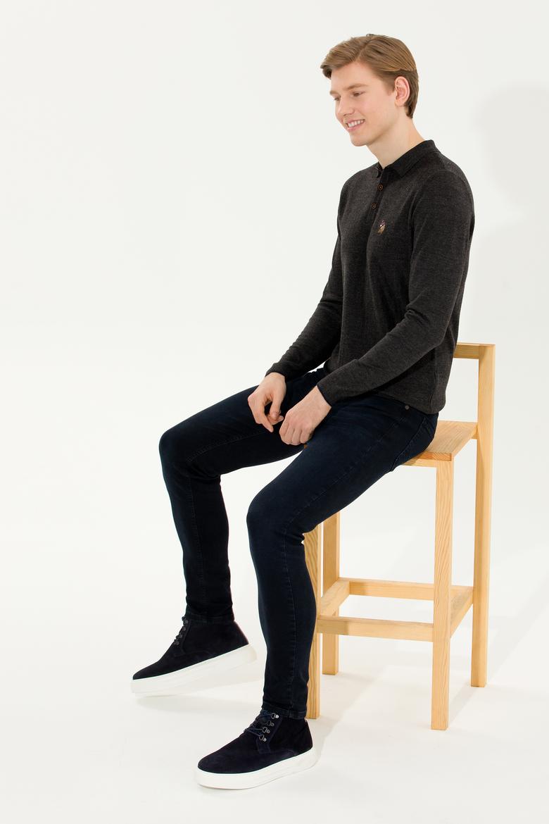 Erkek Antrasit Melanj Kazak - 50256197004