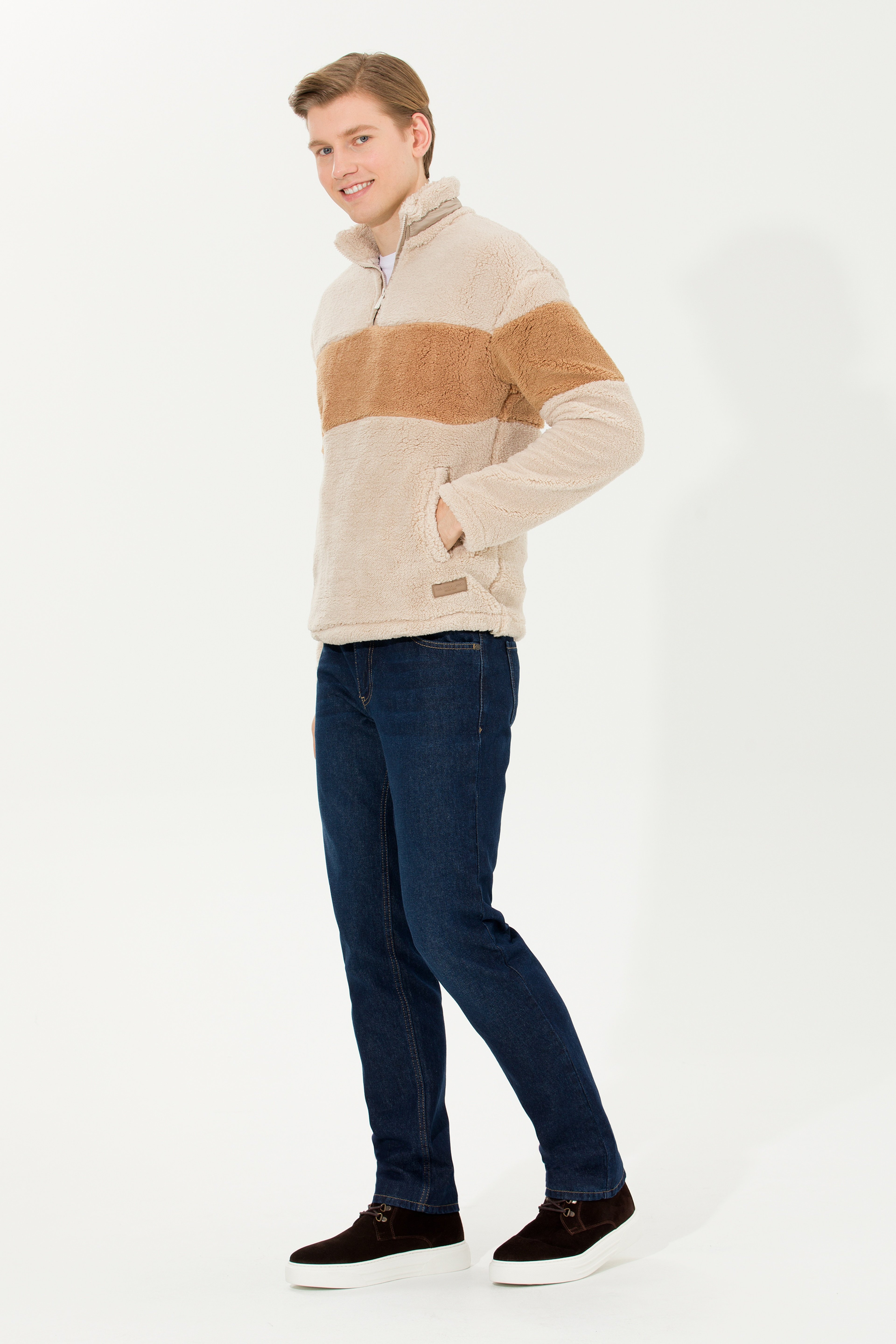 Erkek Koyu Mavi Jean Pantolon - Image 3