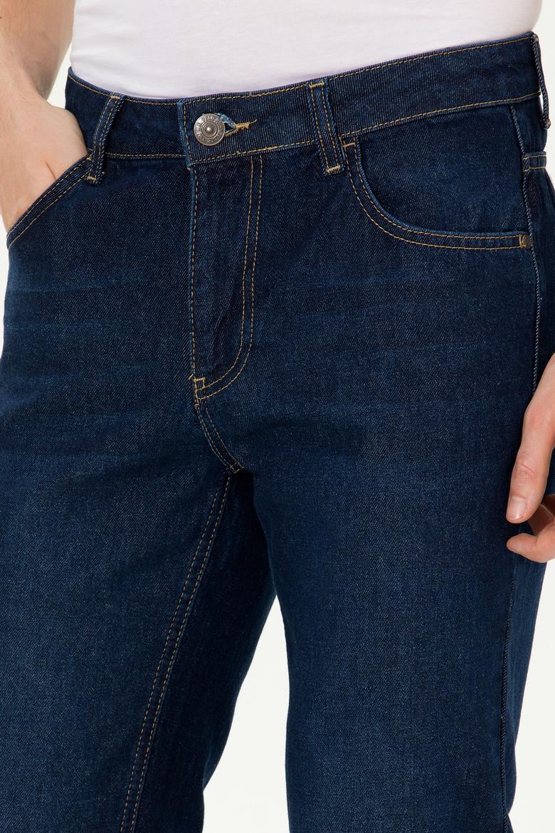 Erkek Koyu Mavi Jean Pantolon - 50261259011