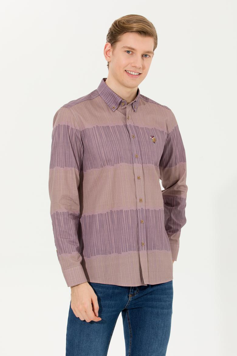 Erkek Taş Uzun Kollu Gömlek