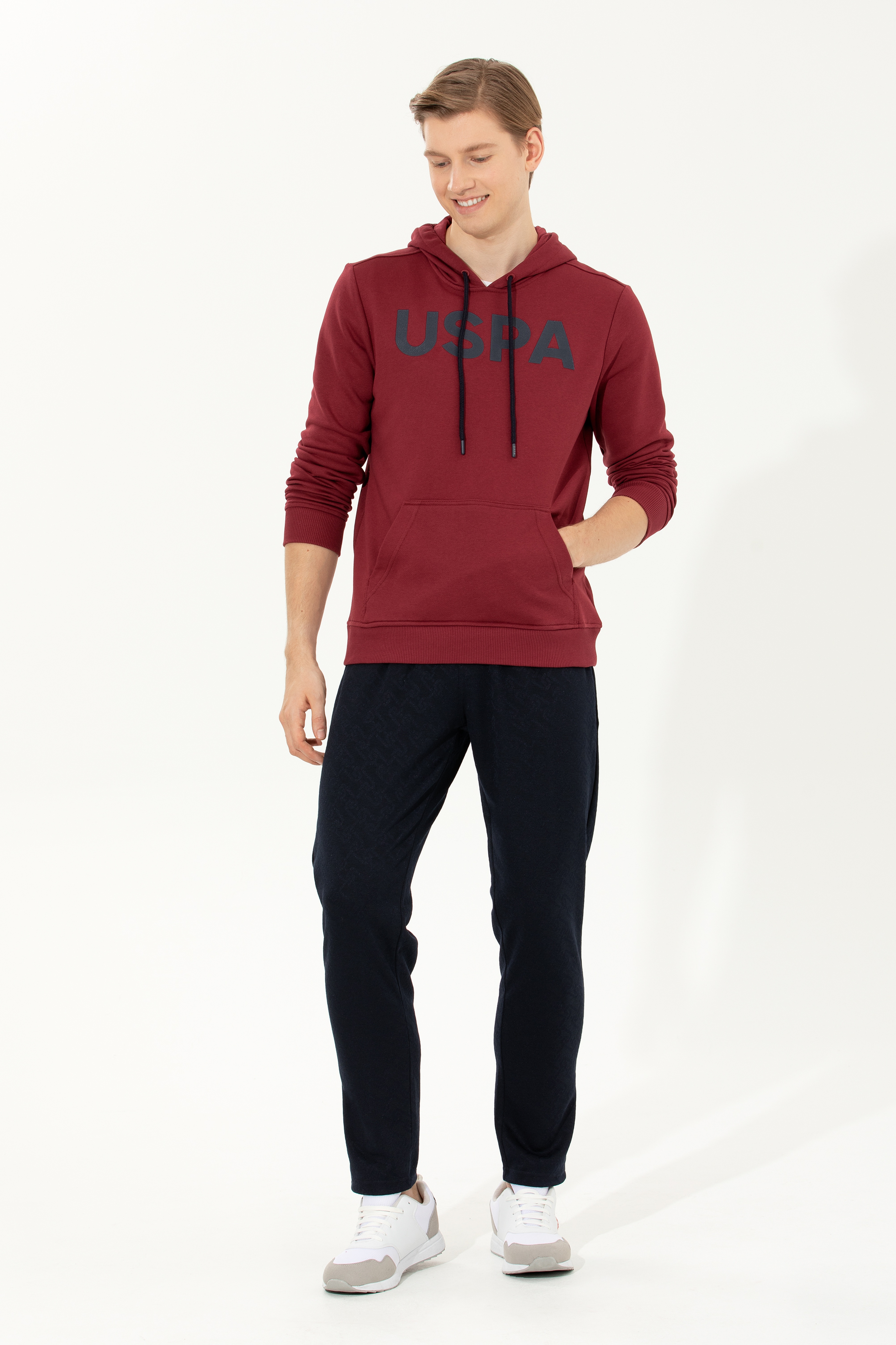 Erkek Vişne Basic Sweatshirt - Image 4