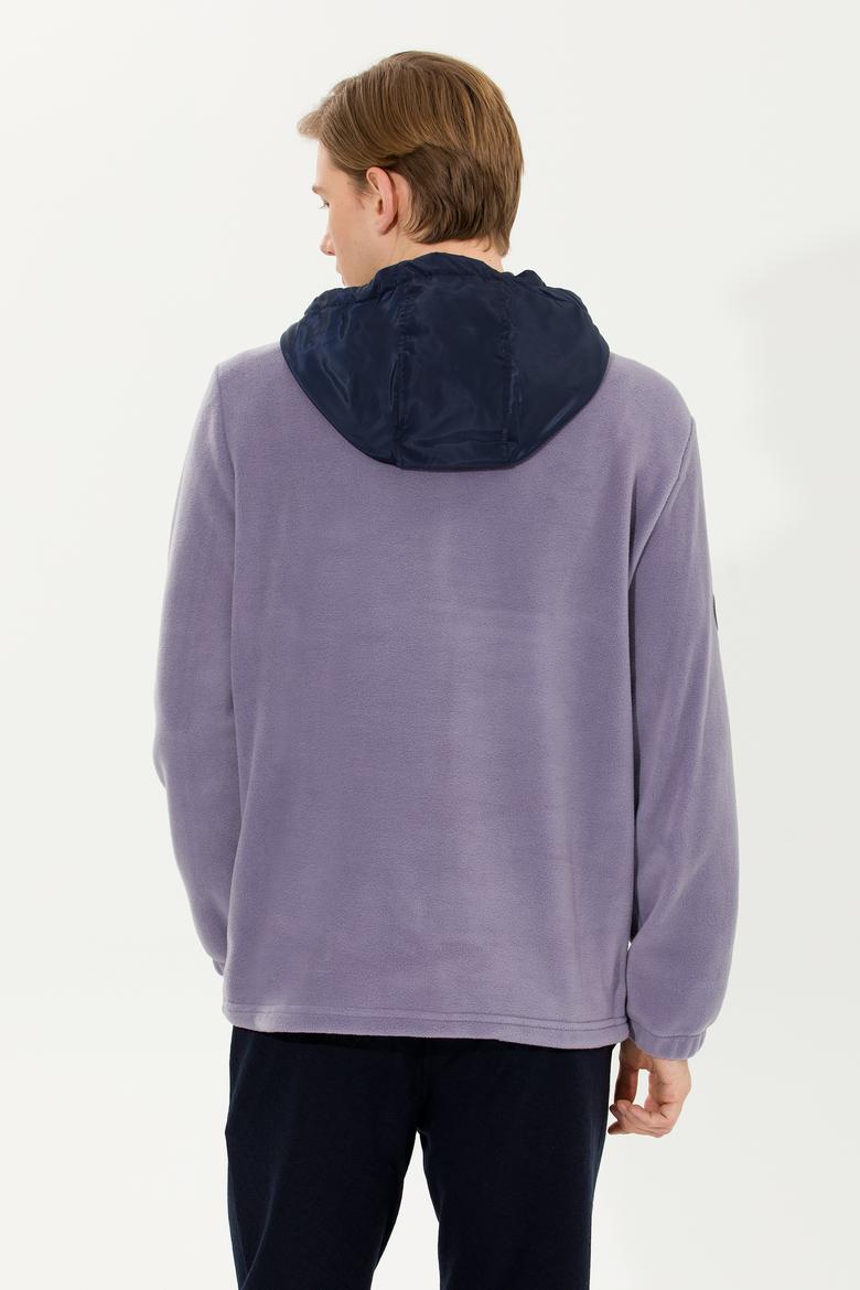 Erkek Gri Kapüşonlu Sweatshirt - 50253798015