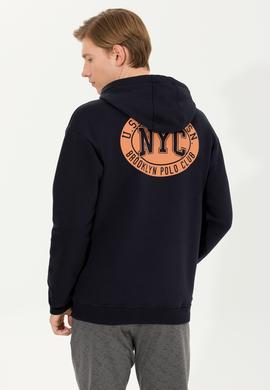 Erkek Lacivert Kapüşonlu Sweatshirt - 50253235004