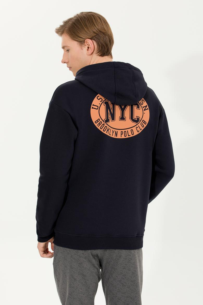 Erkek Lacivert Kapüşonlu Sweatshirt - 50253235004