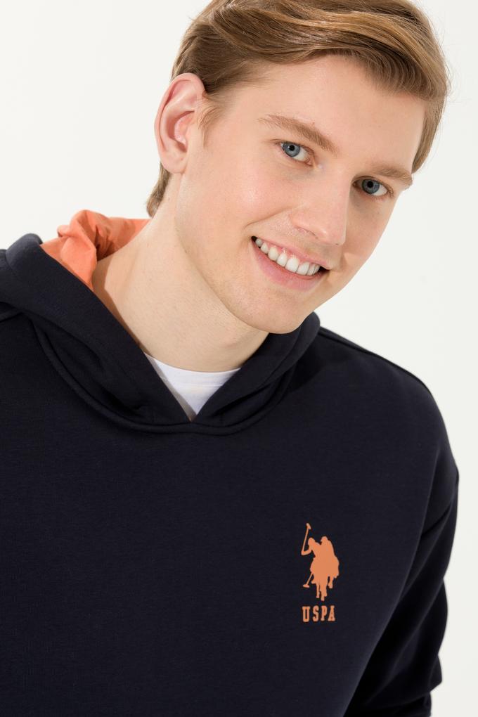 Erkek Lacivert Kapüşonlu Sweatshirt