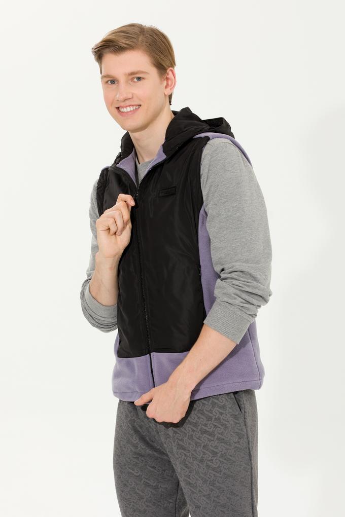 Erkek Gri Kapüşonlu Örme Hırka