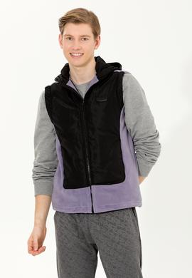 Erkek Gri Kapüşonlu Örme Hırka - 50254453003