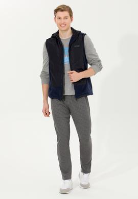 Erkek Lacivert Kapüşonlu Örme Hırka - 50254453012