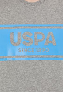 Erkek Gri Melanj Bisiklet Yaka Sweatshirt - 50256375020