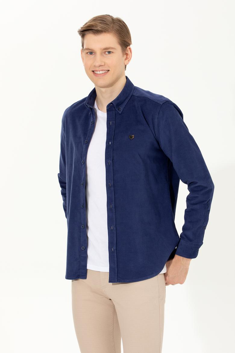 Erkek Mavi Uzun Kollu Gömlek - 50256972051