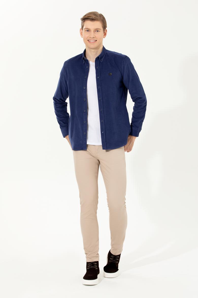 Erkek Mavi Uzun Kollu Gömlek - 50256972051