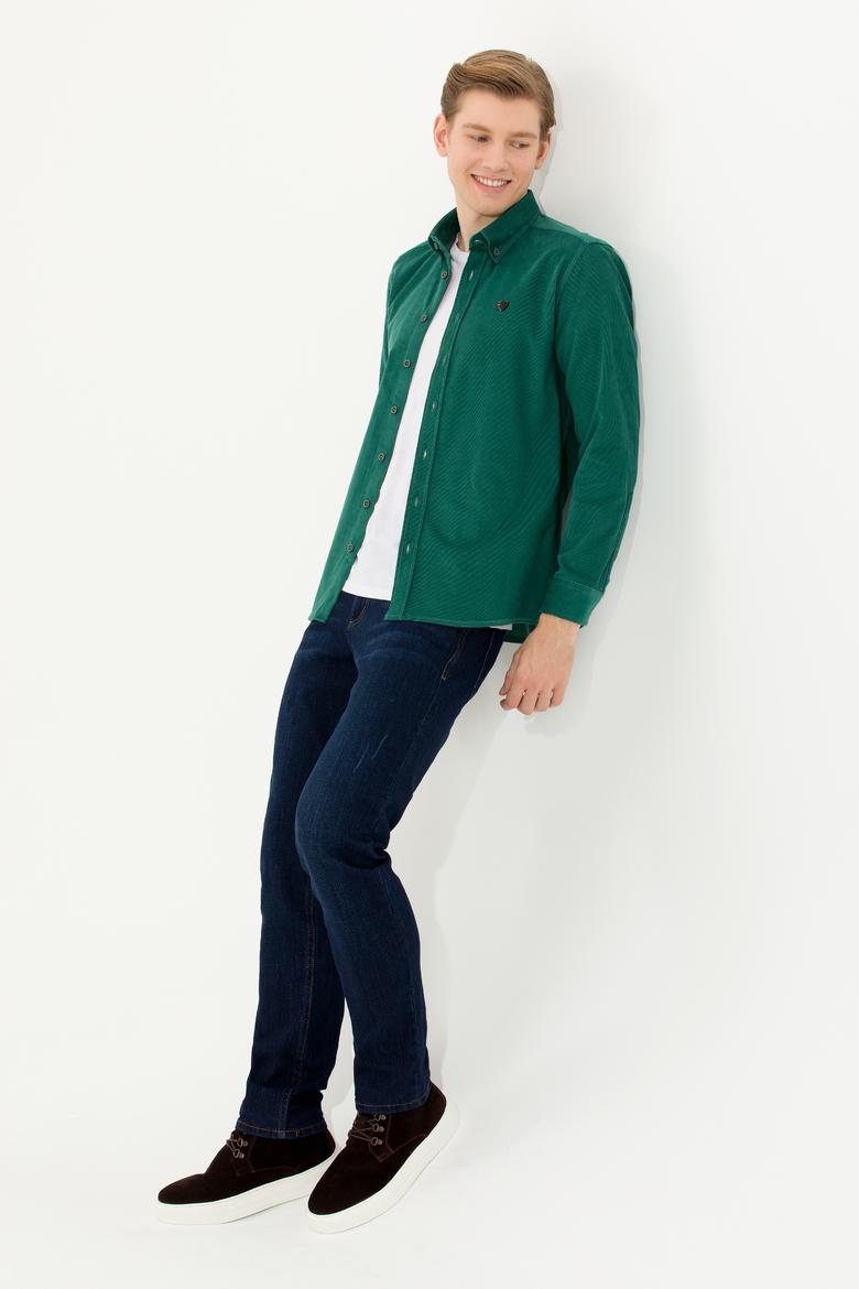 Erkek Yeşil Uzun Kollu Gömlek - 50256972034