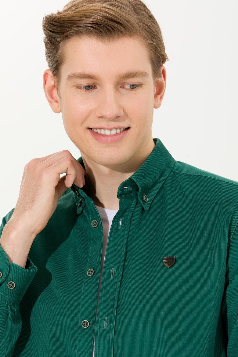 Erkek Yeşil Uzun Kollu Gömlek - 50256972034