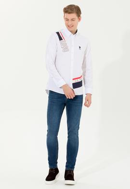 Erkek Beyaz Uzun Kollu Gömlek - 50252846006