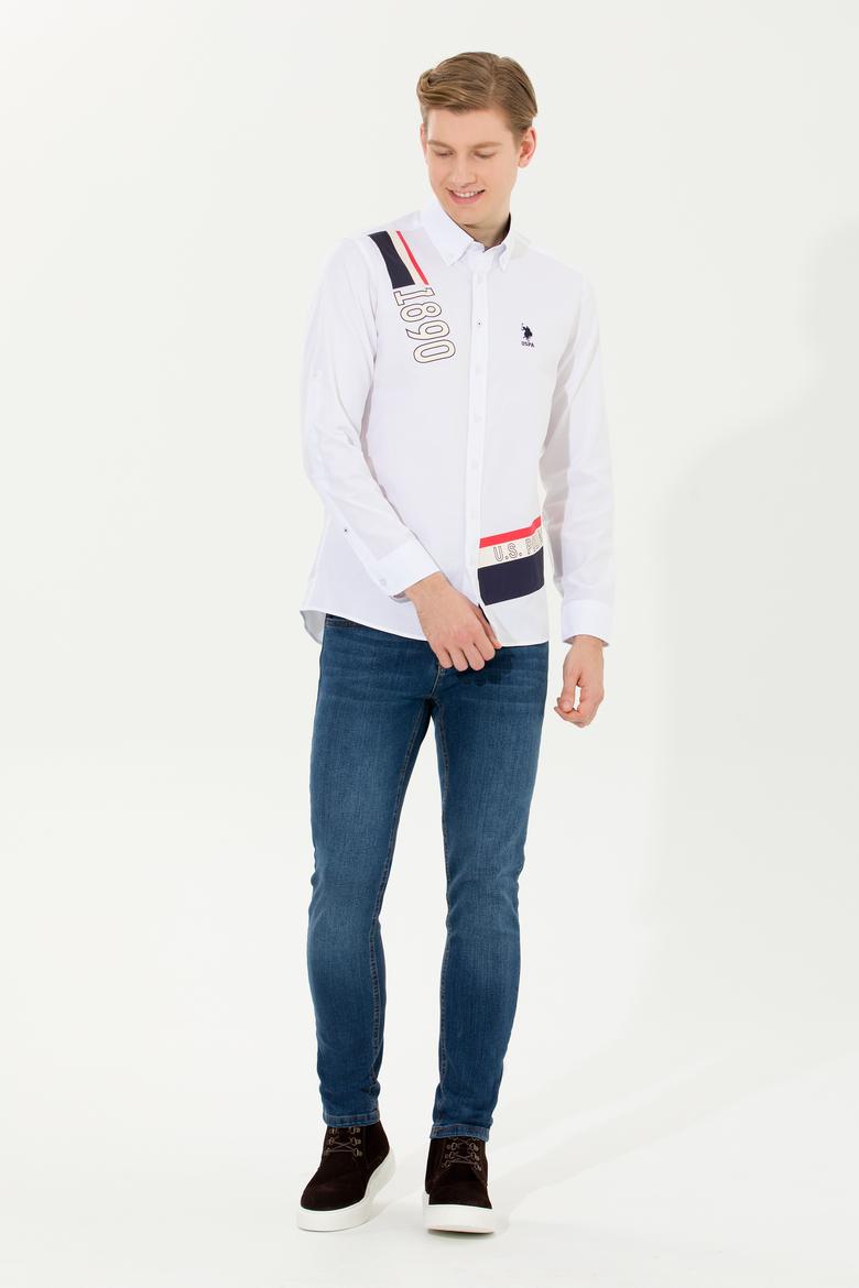 Erkek Beyaz Uzun Kollu Gömlek - 50252846006