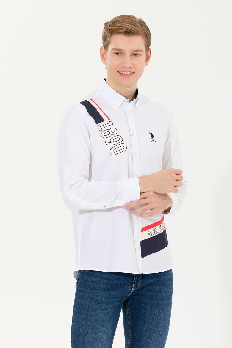 Erkek Beyaz Uzun Kollu Gömlek - 50252846006