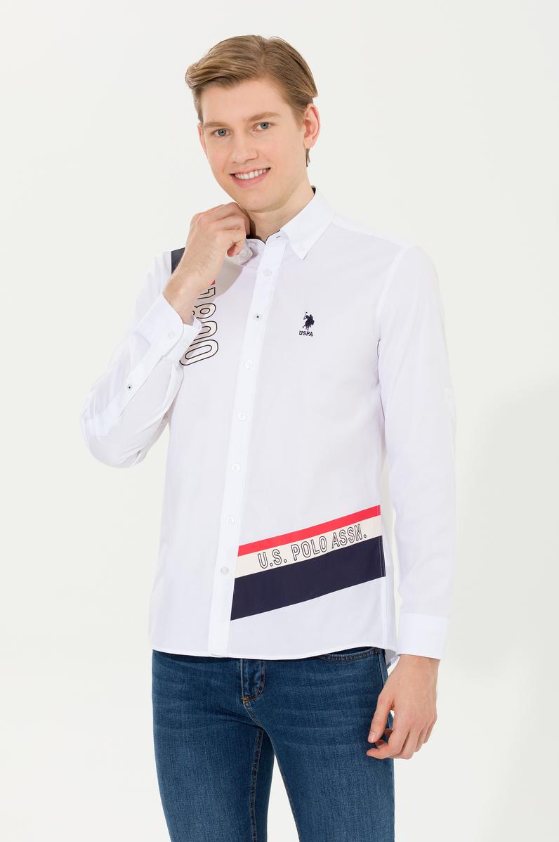 Erkek Beyaz Uzun Kollu Gömlek