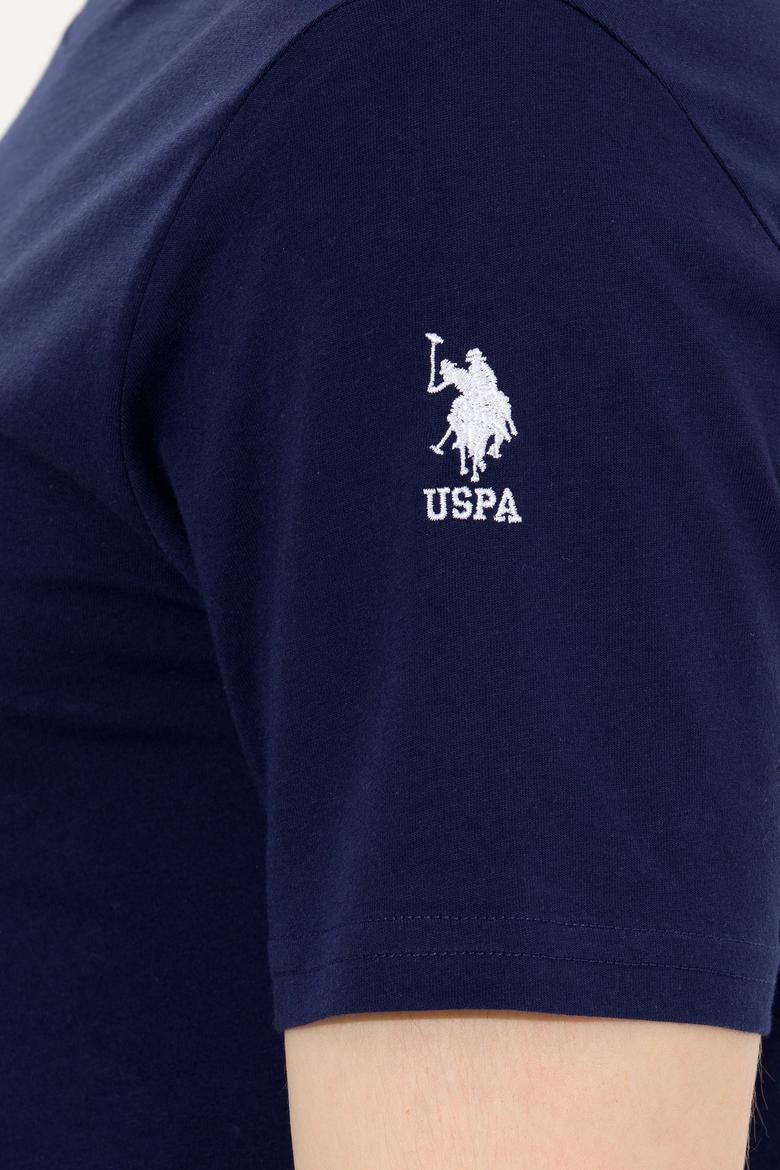 Erkek Lacivert Basic Bisiklet Yaka Tişört - 50264916053