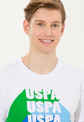 Erkek Beyaz Bisiklet Yaka Tişört - 50264956023