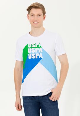 Erkek Beyaz Bisiklet Yaka Tişört - 50264956023