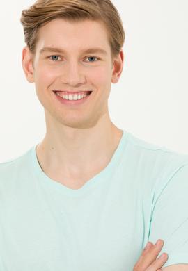 Erkek Nil Bisiklet Yaka Tişört - 50264965009