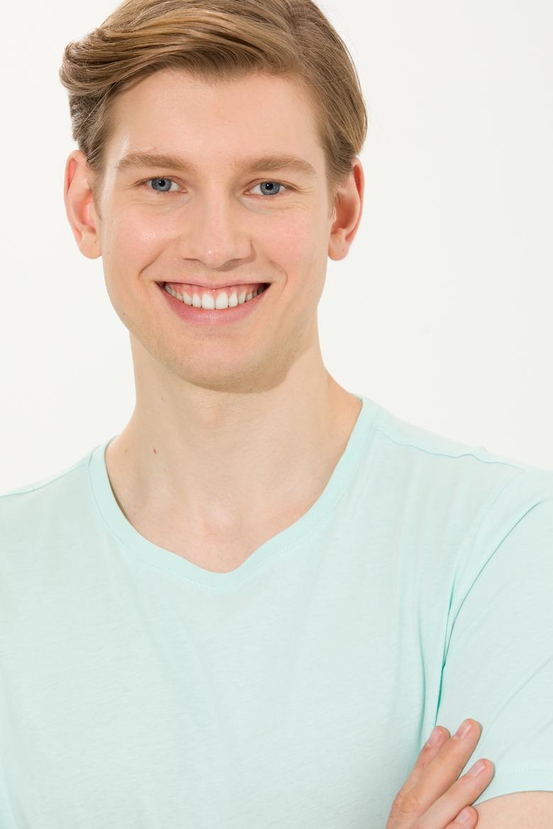 Erkek Nil Bisiklet Yaka Tişört - 50264965009