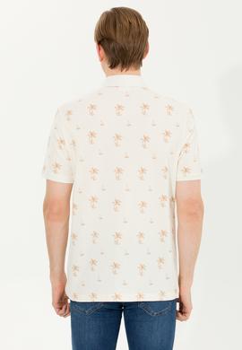 Erkek Krem Polo Yaka Tişört - 50265054017