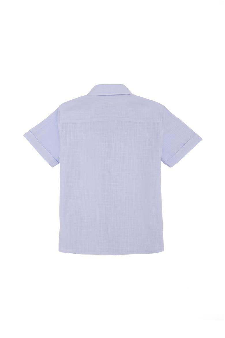 Erkek Çocuk Basic Açık Mavi Kısa Kollu Gömlek - 50262967020